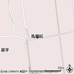秋田県横手市平鹿町下鍋倉（馬場尻）周辺の地図