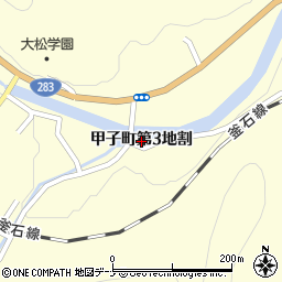 岩手県釜石市甲子町第３地割周辺の地図