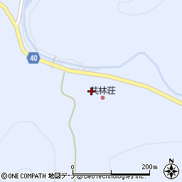 秋田県横手市山内南郷大払川周辺の地図