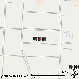 秋田県横手市十文字町十五野新田明神前周辺の地図