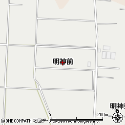 秋田県横手市十文字町十五野新田（明神前）周辺の地図