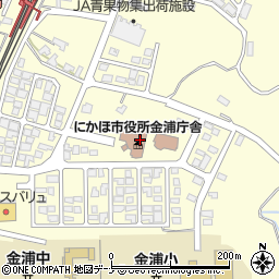 にかほ市役所金浦庁舎周辺の地図