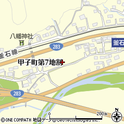 岩手県釜石市甲子町第７地割周辺の地図