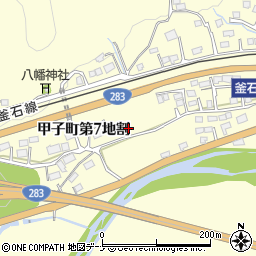 岩手県釜石市甲子町（第７地割）周辺の地図