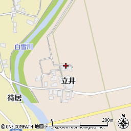 秋田県にかほ市中三地前谷地周辺の地図