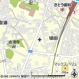 秋田県にかほ市金浦頃田19-3周辺の地図