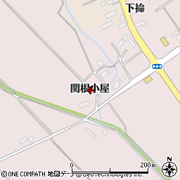 秋田県横手市平鹿町下鍋倉関根小屋周辺の地図