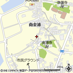 秋田県にかほ市金浦南金浦145周辺の地図