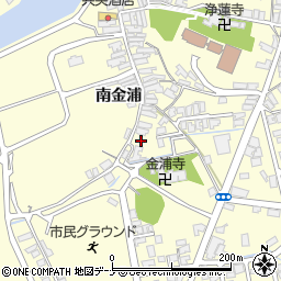 秋田県にかほ市金浦南金浦121-2周辺の地図