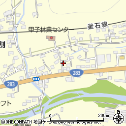 岩手県釜石市甲子町第９地割10-11周辺の地図