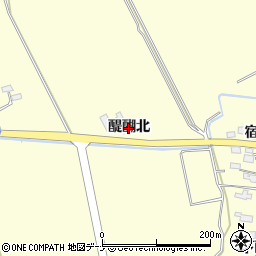 秋田県横手市平鹿町醍醐（醍醐北）周辺の地図