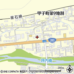 岩手県釜石市甲子町第９地割77周辺の地図