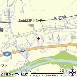 岩手県釜石市甲子町第９地割10-3周辺の地図