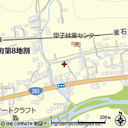 岩手県釜石市甲子町第９地割25周辺の地図