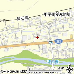 岩手県釜石市甲子町第９地割46周辺の地図