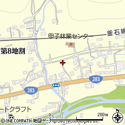 岩手県釜石市甲子町第９地割25-1周辺の地図