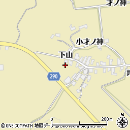 秋田県にかほ市樋目野中山周辺の地図
