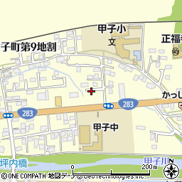 岩手県釜石市甲子町周辺の地図