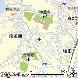 秋田県にかほ市金浦頃田22-4周辺の地図