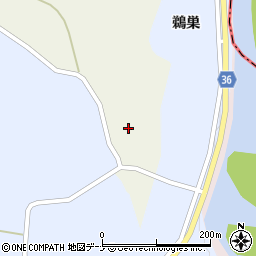 秋田県雄勝郡羽後町大沢童子ケ沢周辺の地図