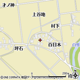 秋田県にかほ市樋目野百目木36周辺の地図