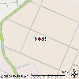 秋田県横手市平鹿町浅舞（下平沢）周辺の地図