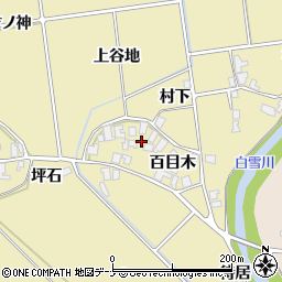秋田県にかほ市樋目野百目木31周辺の地図