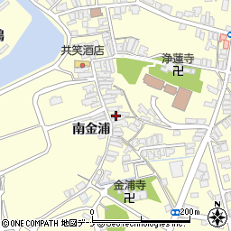 秋田県にかほ市金浦南金浦周辺の地図