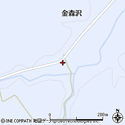 秋田県由利本荘市東由利田代金森沢4周辺の地図