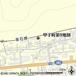 岩手県釜石市甲子町第９地割50-5周辺の地図