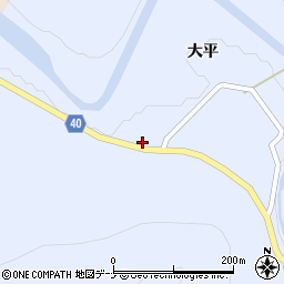 秋田県横手市山内南郷大平12周辺の地図