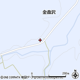 秋田県由利本荘市東由利田代金森沢9-2周辺の地図