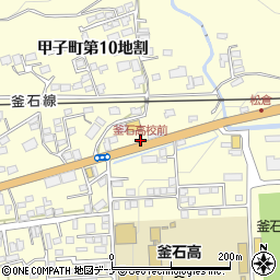 釜石高校前周辺の地図
