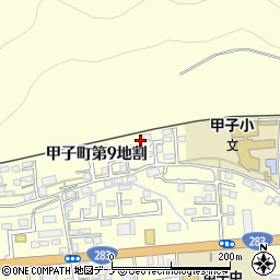 岩手県釜石市甲子町第９地割76周辺の地図