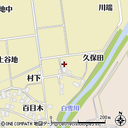 秋田県にかほ市樋目野百目木3周辺の地図