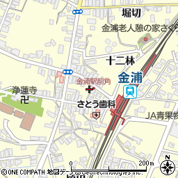 秋田県にかほ市金浦十二林80周辺の地図