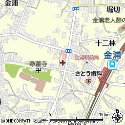 秋田県にかほ市金浦十二林35-2周辺の地図