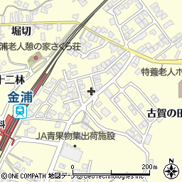 秋田県にかほ市金浦十二林127周辺の地図