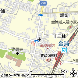 秋田県にかほ市金浦十二林217-1周辺の地図