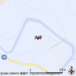 秋田県横手市山内南郷（大平）周辺の地図
