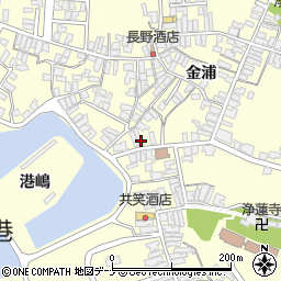 秋田県にかほ市金浦金浦110周辺の地図