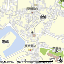 秋田県にかほ市金浦金浦107周辺の地図