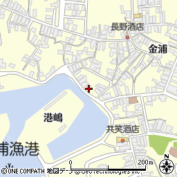秋田県にかほ市金浦金浦391-1周辺の地図