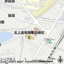 北上市役所　産業支援センター周辺の地図