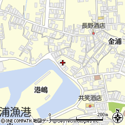 秋田県にかほ市金浦金浦391-4周辺の地図