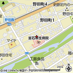 釜石厚生病院周辺の地図