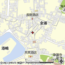 秋田県にかほ市金浦金浦75周辺の地図