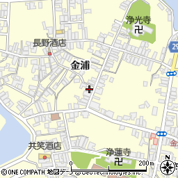 秋田県にかほ市金浦金浦90周辺の地図