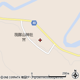 秋田県横手市山内筏（植田野）周辺の地図