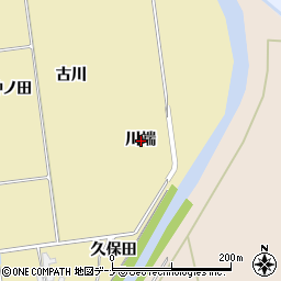 秋田県にかほ市樋目野川端周辺の地図